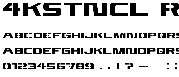 4KSTNCL Regular font